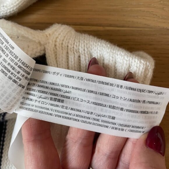 Abercrombie Striped Notch-Neck Sweater Size XS - Picture 7 of 7